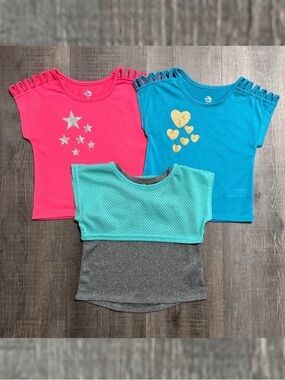 New Baby & Toddler Girls Size 12 Months Colorful 3 Active Tee Bundle